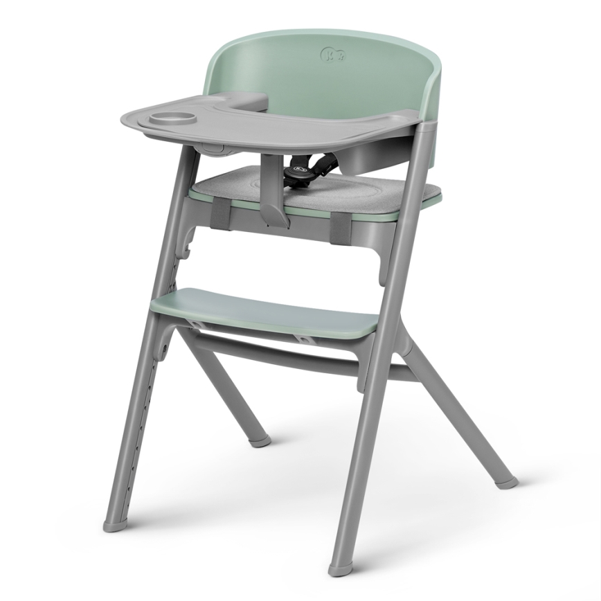 KINDERKRAFT SELECT - Seggiolone da pappa per bambini 3 in 1 LIVY Premium Olive green + sdraietta CALMEE