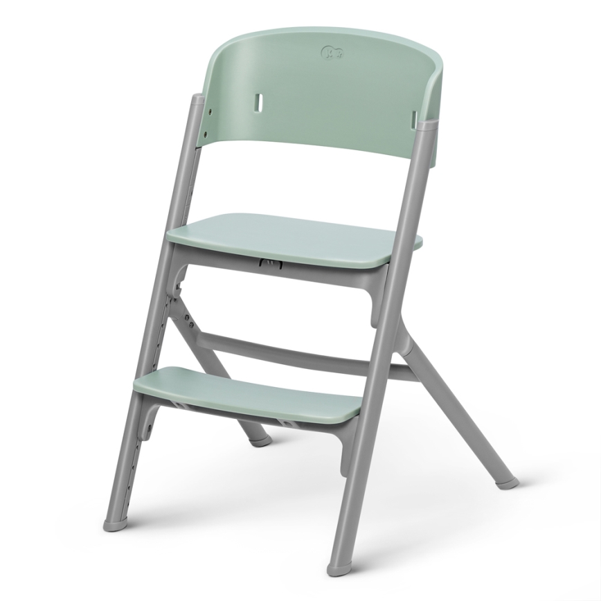 KINDERKRAFT SELECT - Seggiolone da pappa per bambini 3 in 1 LIVY Premium Olive green + sdraietta CALMEE