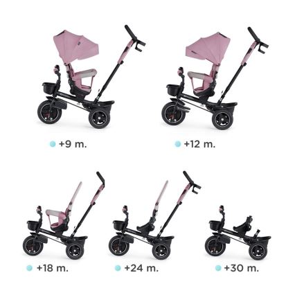 KINDERKRAFT - Triciclo per bambini 5in1 SPINSTEP rosa