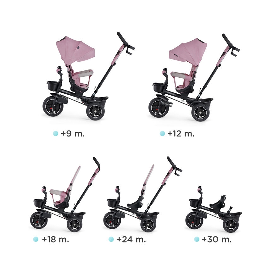 KINDERKRAFT - Triciclo per bambini 5in1 SPINSTEP rosa