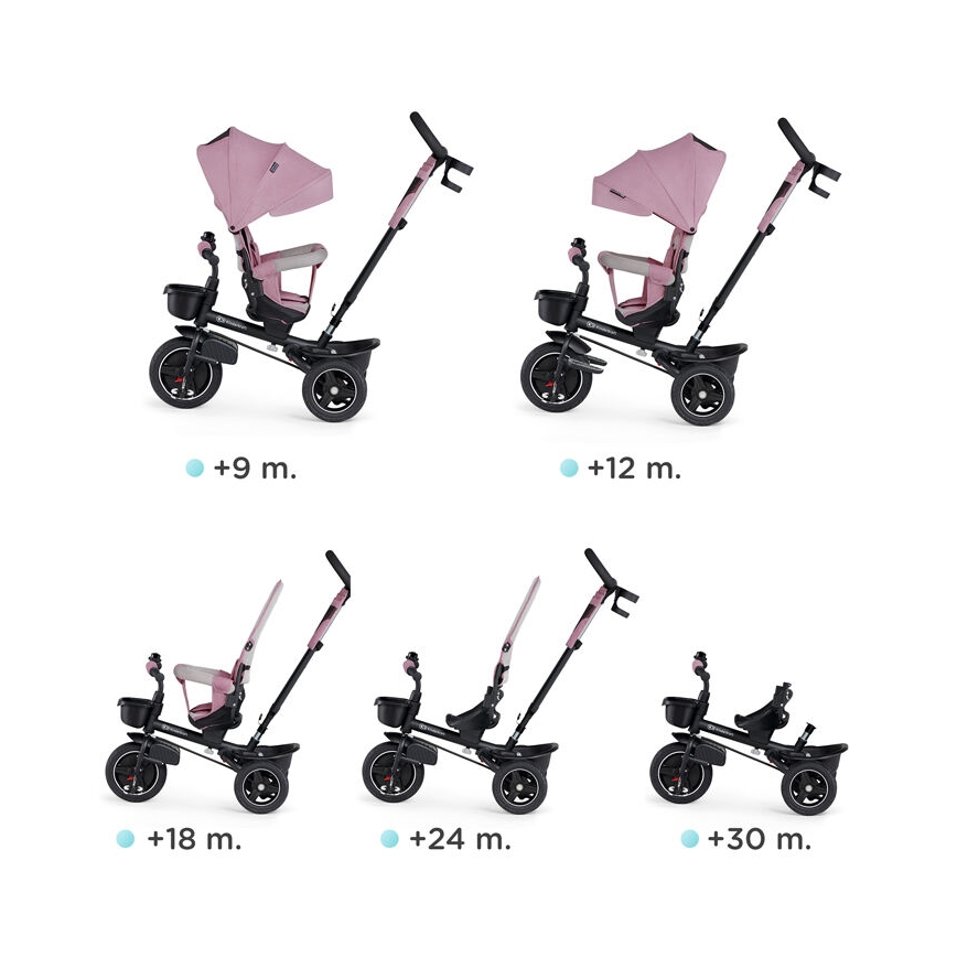 KINDERKRAFT select - Triciclo per bambini 5in1 SPINSTEP rosa