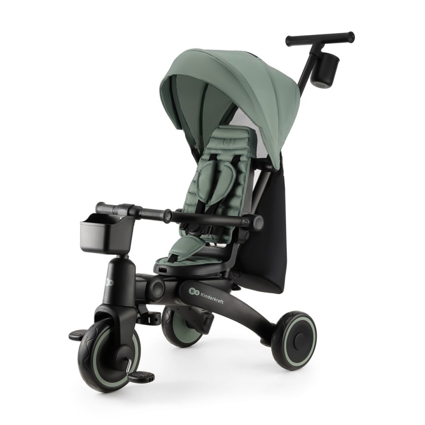 KINDERKRAFT - Triciclo per bambini 4 in 1 JAZZ 2 verde