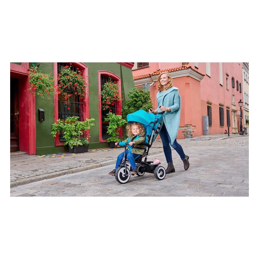 KINDERKRAFT - Triciclo per bambini ASTON turchese