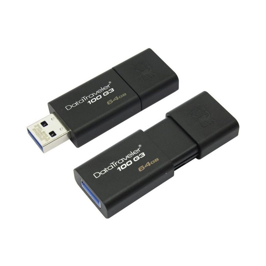 Kingston - Flash Drive DATATRAVELER 100 G3 USB 3.0 64GB nera