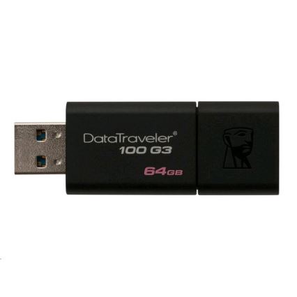 Kingston - Flash Drive DATATRAVELER 100 G3 USB 3.0 64GB nera