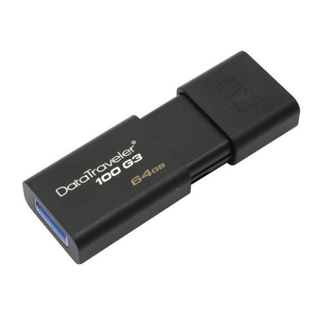 Kingston - Flash Drive DATATRAVELER 100 G3 USB 3.0 64GB nera