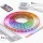 KIT 1x striscia LED RGBW dimmerabile DIGITAL LED/16,5W/230V 5 m + 5x profilo da incasso 1 m argento/bianco + telecomando