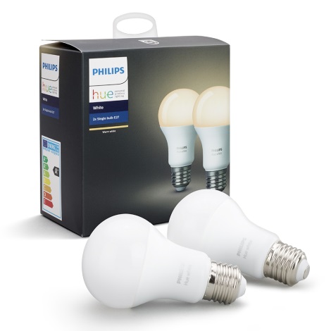 KIT 2x Lampadina LED dimmerabile Philips Hue WHITE E27/9W/230V
