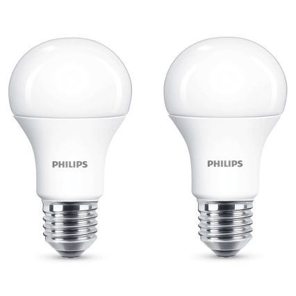 KIT 2x Lampadina LED Philips E27/13W/230V 2700K