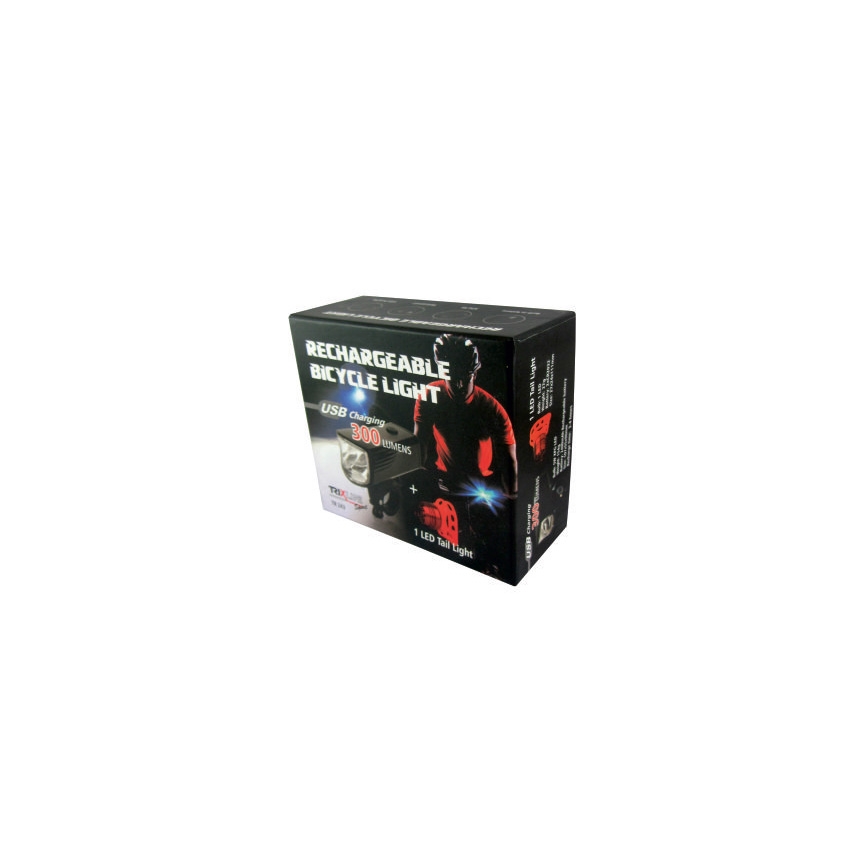 Kit 2x Luce LED ricaricabile per bici LED/5W/USB