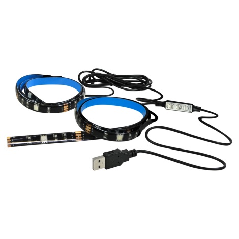 Kit 2x Striscia LED RGB LED-RGB/4,8W/USB regime TV