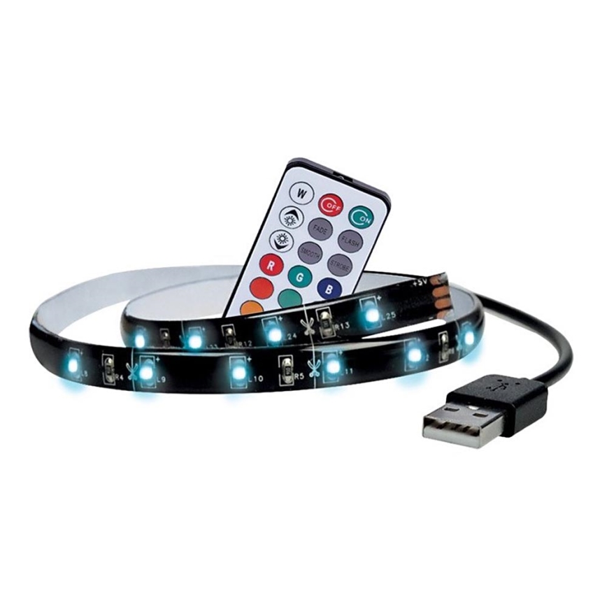 KIT 2x Striscia LED RGB per TV con telecomando LED/USB 50cm