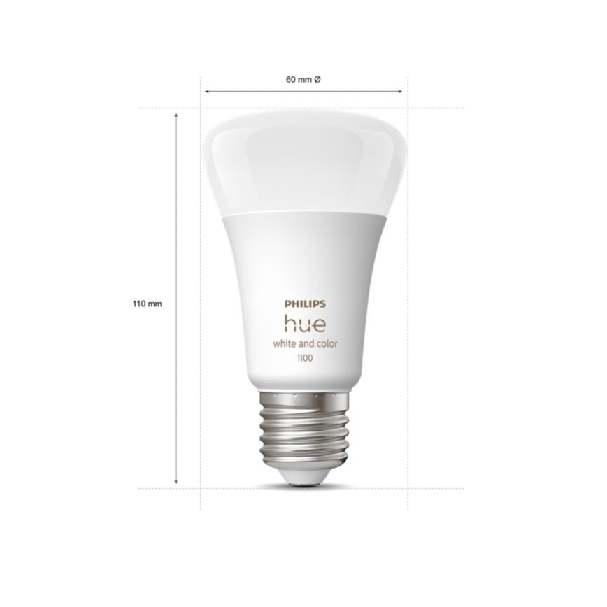 Kit base Philips Hue WHITE AND COLOR AMBIANCE 2xE27/9W/230V 2000-6500K + Hue bridge