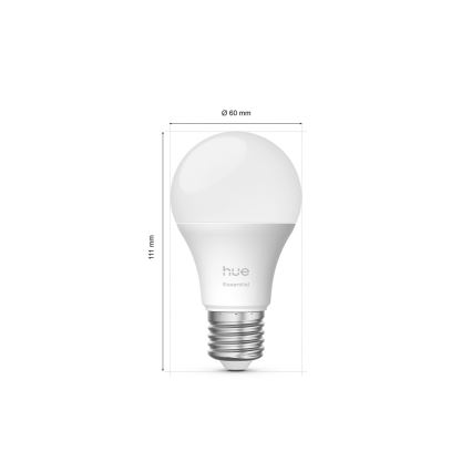 Kit base Philips Hue White and Color Ambiance Essential 2 lampadine E27 8W 230V (2200-6500K) + dispositivo di connessione