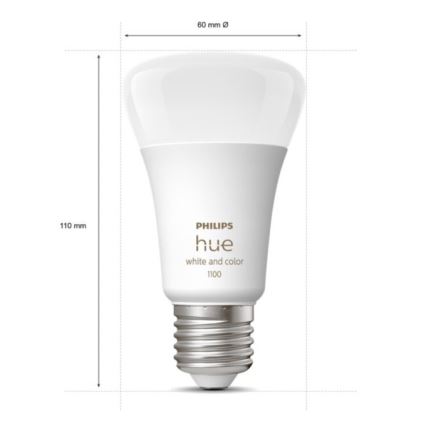 Kit base Philips Hue WHITE AND COLOR AMBIANCE 3xE27/9W 2000-6500K + Hue Bridge e interruttore dimmer