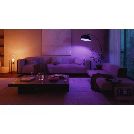 Kit base Philips Hue WHITE AND COLOR AMBIANCE 3xE27/8,1W 1000-20000K + Hue Bridge e interruttore dimmer