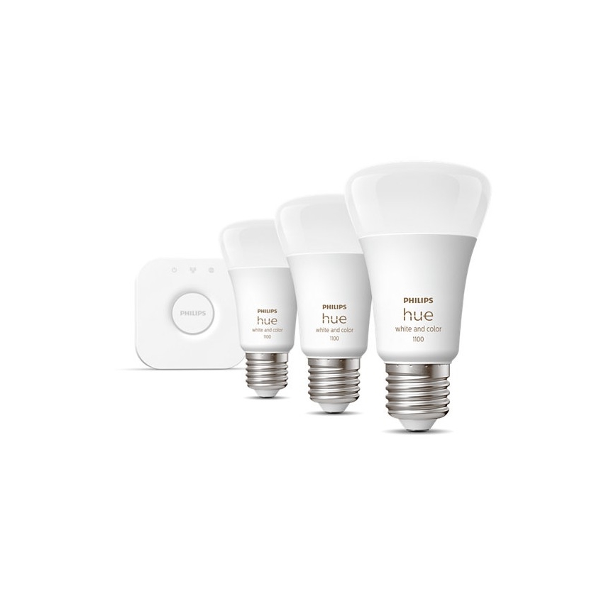 Kit base Philips Hue WHITE AND COLOR AMBIANCE 3xE27/9W/230V 2000-6500K + Hue bridge