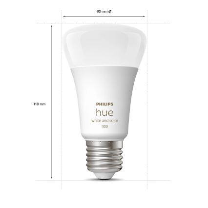 Kit base Philips Hue WHITE AND COLOR AMBIANCE 2xE27/9W/230V 2200-6500K + presa intelligente, Hue Bridge e Dimmer Switch