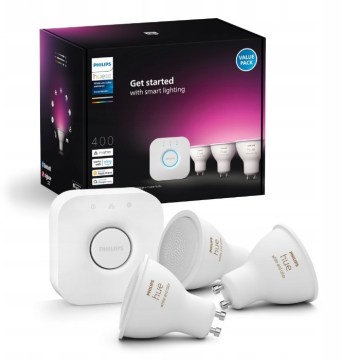 Kit base Philips Hue WHITE AND COLOR AMBIANCE 3xGU10/4,2W/230V 2200-6500K + Hue bridge