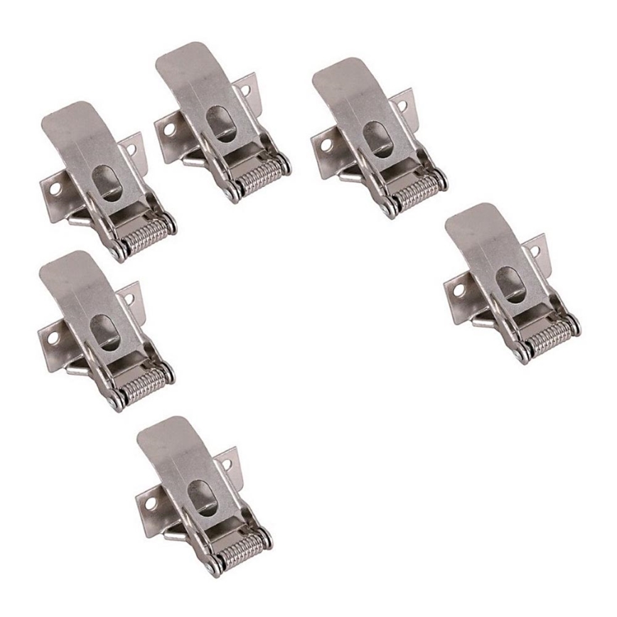 Cobee 100 Clip Per Strisce LED, Supporti Autoadesivi In Nylon PA66 Per Strisce Larghe Fino A 10 Mm, Colore Bianco/Rosso, 16x13 Mm