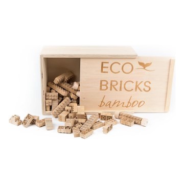 Kit di costruzione in legno ECO BRICKS, 250 pezzi