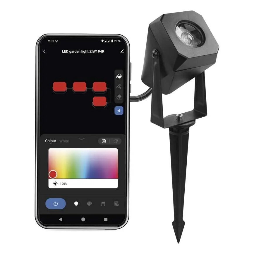 Lampada da esterno dimmerabile LED RGBIC GoSmart - kit di espansione LED/1,5W/12V 3000-6500K IP65 Wi-Fi Tuya