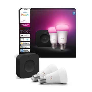 Kit iniziale Philips Hue WHITE AND COLOR AMBIANCE 2xE27/8,1W 1000-20000K + Hue Bridge