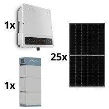 Kit solare GOODWE - 10kWp JINKO + convertitore ibrido 10kW GOODWE 3p + batteria 10,65 kWh PYLONTECH H2