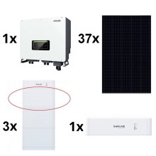 Kit solare SOFAR Solar - 14,8kWp panel RISEN Full Black +15kW SOLAX convertitore 3p + 15kWh batteria SOFAR con un'unità di controllo della batteria