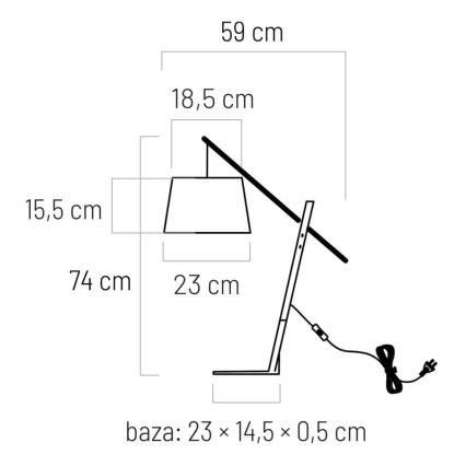 Lampada da tavolo CALI 1xE27/11W/230V bianco