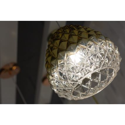 Lampadario a sospensione con filo DIAMOND 1xE27/11W/230V oro