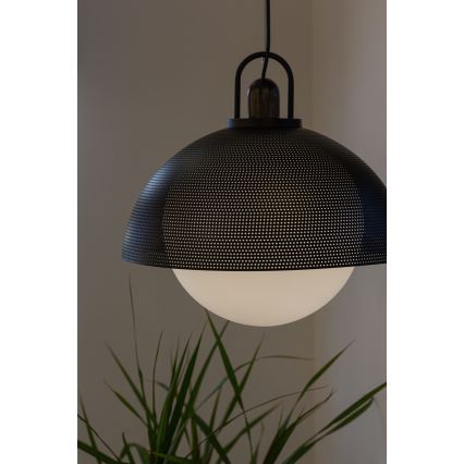 Lampadario a sospensione con filo GRAVEN 1xE27/11W/230V nero