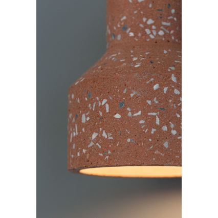 Lampadario a sospensione con filo RESIN 1xE27/11W/230V rosa/nero