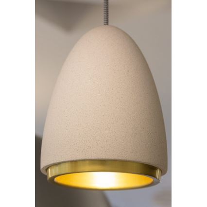 Lampadario a sospensione con filo CONCRETE 1xGU10/5W/230V grigio/oro