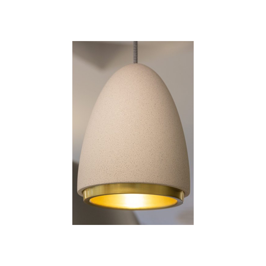 Lampadario a sospensione con filo CONCRETE 1xGU10/5W/230V grigio/oro