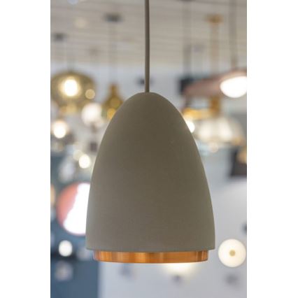 Lampadario a sospensione con filo CONCRETE 1xGU10/5W/230V grigio/rame