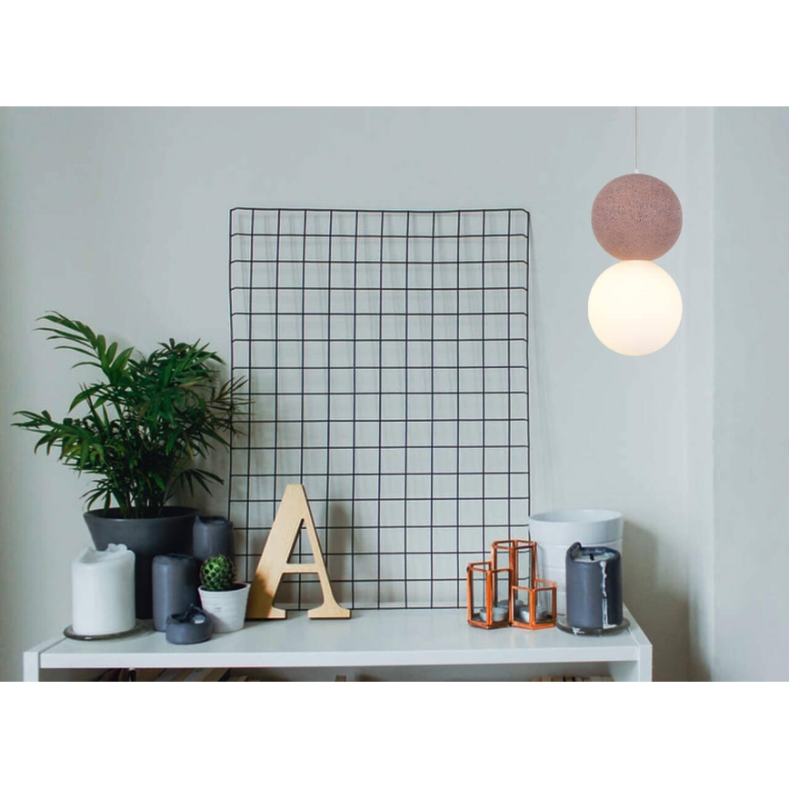 Lampadario a sospensione con filo STRING 1xG9/4W/230V rosa