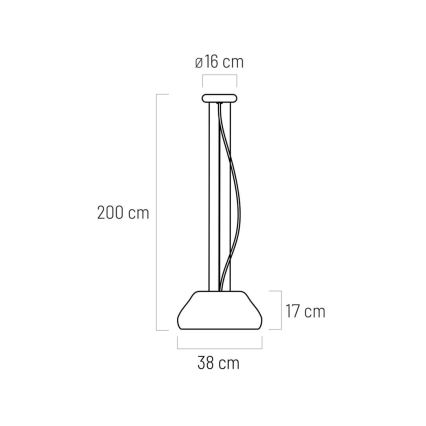 Lampadario a sospensione con filo PADDY LED/24W/230V bianco