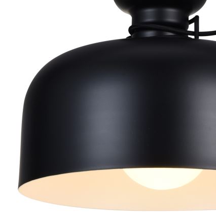 Lampadario a sospensione con filo ABEL 2xE27/11W/230V diametro 28 cm nero