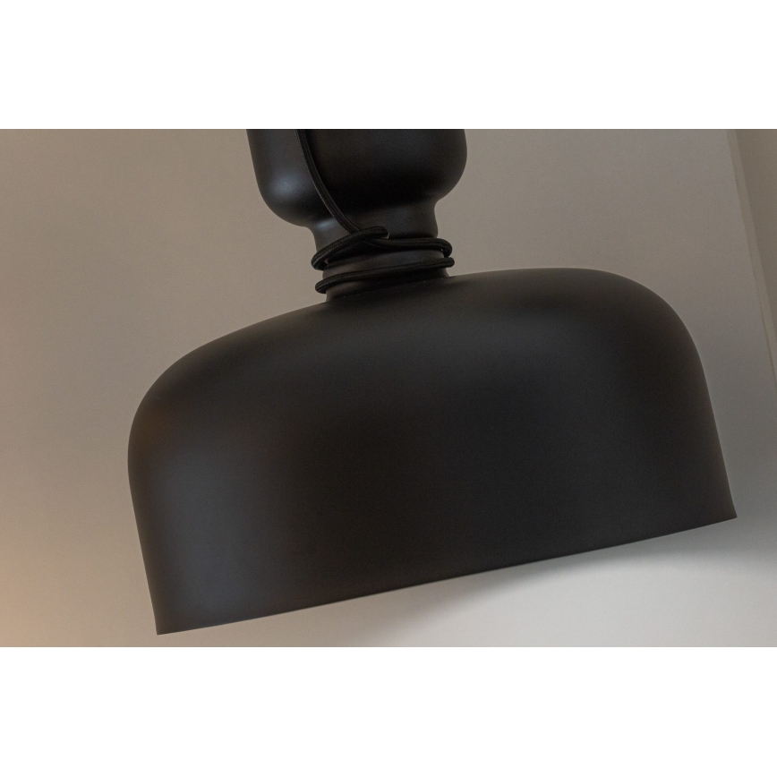 Lampadario a sospensione con filo ABEL 2xE27/11W/230V diametro 28 cm nero