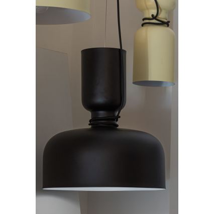 Lampadario a sospensione con filo ABEL 2xE27/11W/230V diametro 28 cm nero