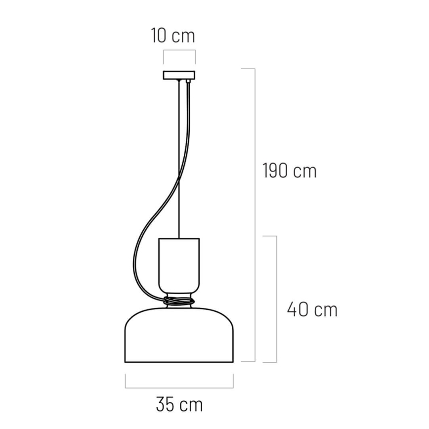 Lampadario a sospensione con filo ABEL 2xE27/11W/230V diametro 28 cm nero