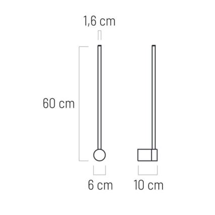 Applique a LED LED/7W/230V nero