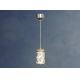 Lampadario a sospensione con filo SHOCK LED/5W/230V cromo lucido/legno