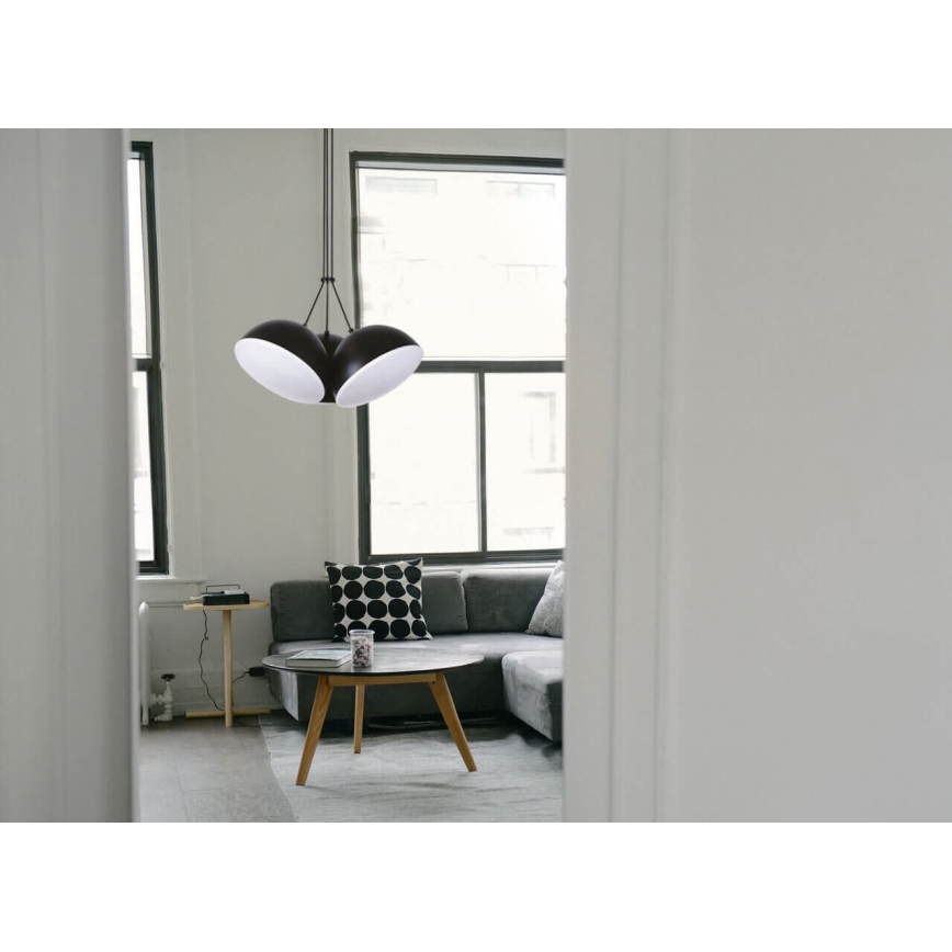 Lampadario a sospensione con filo CROWD 3xLED/20W/230V nero