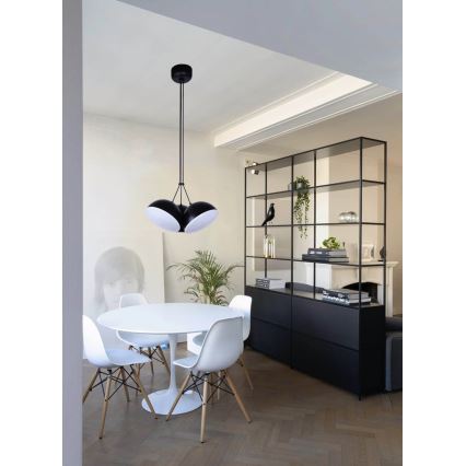 Lampadario a sospensione con filo CROWD 3xLED/20W/230V nero