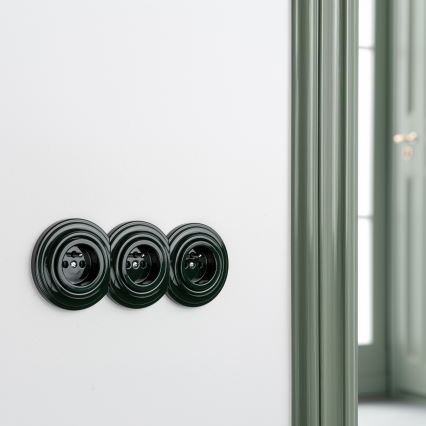 Kliklap - Cornice centrale in stile retrò, verde