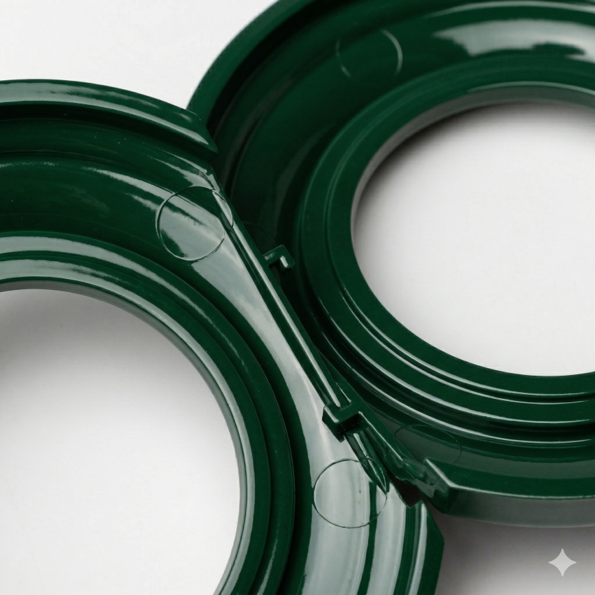 Kliklap - Cornice centrale in stile retrò, verde