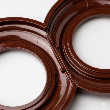 Kliklap - Cornice retrò con bordo marrone