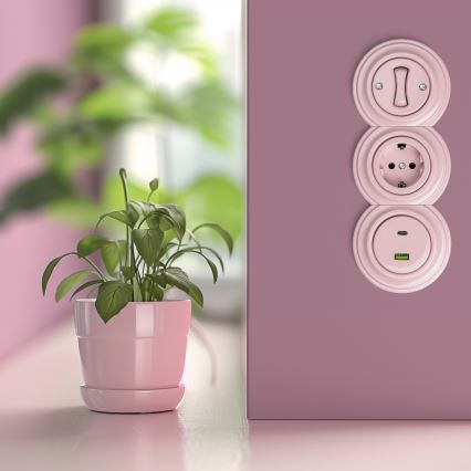 Kliklap - Cornice retrò terminale rosa antico